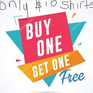 Buy one get one free on any $10 Tops